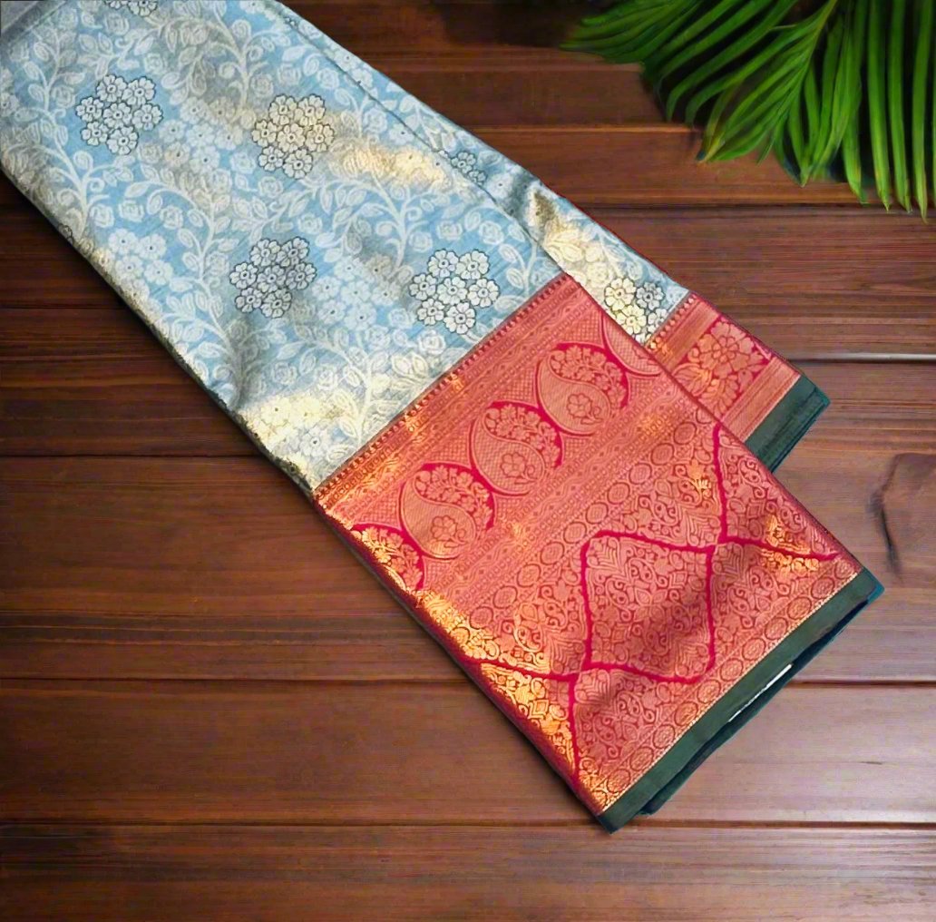 GREEN TISSUE KANJIVARAM SILK SAREE