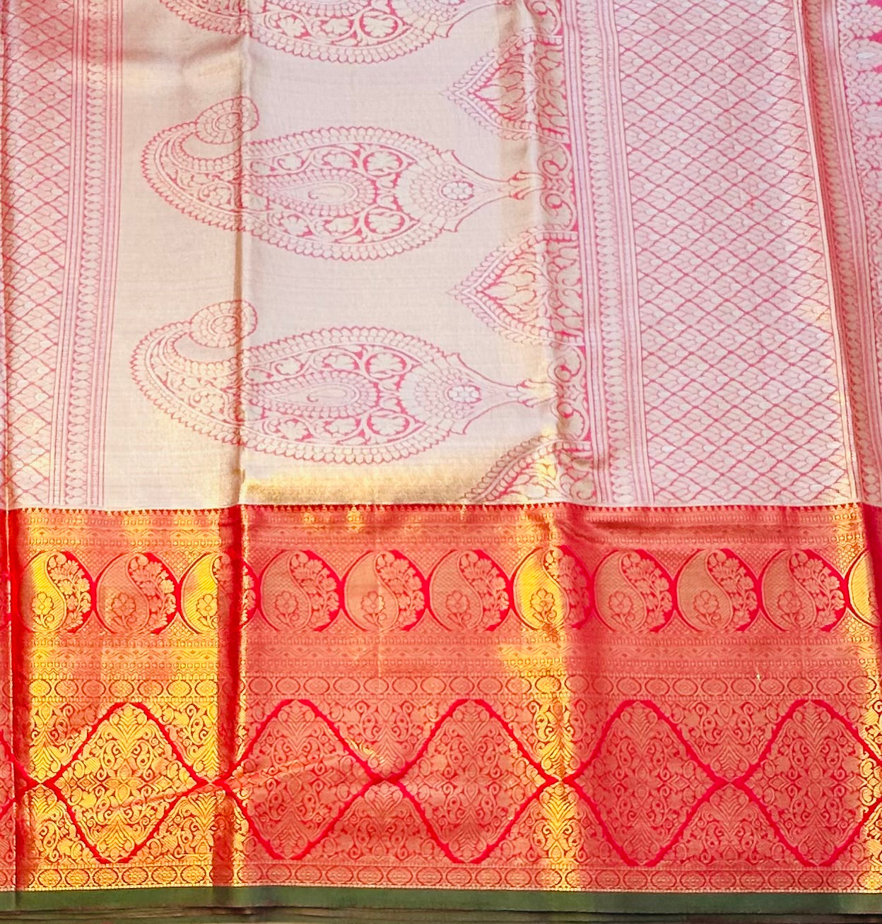 GREEN TISSUE KANJIVARAM SILK SAREE