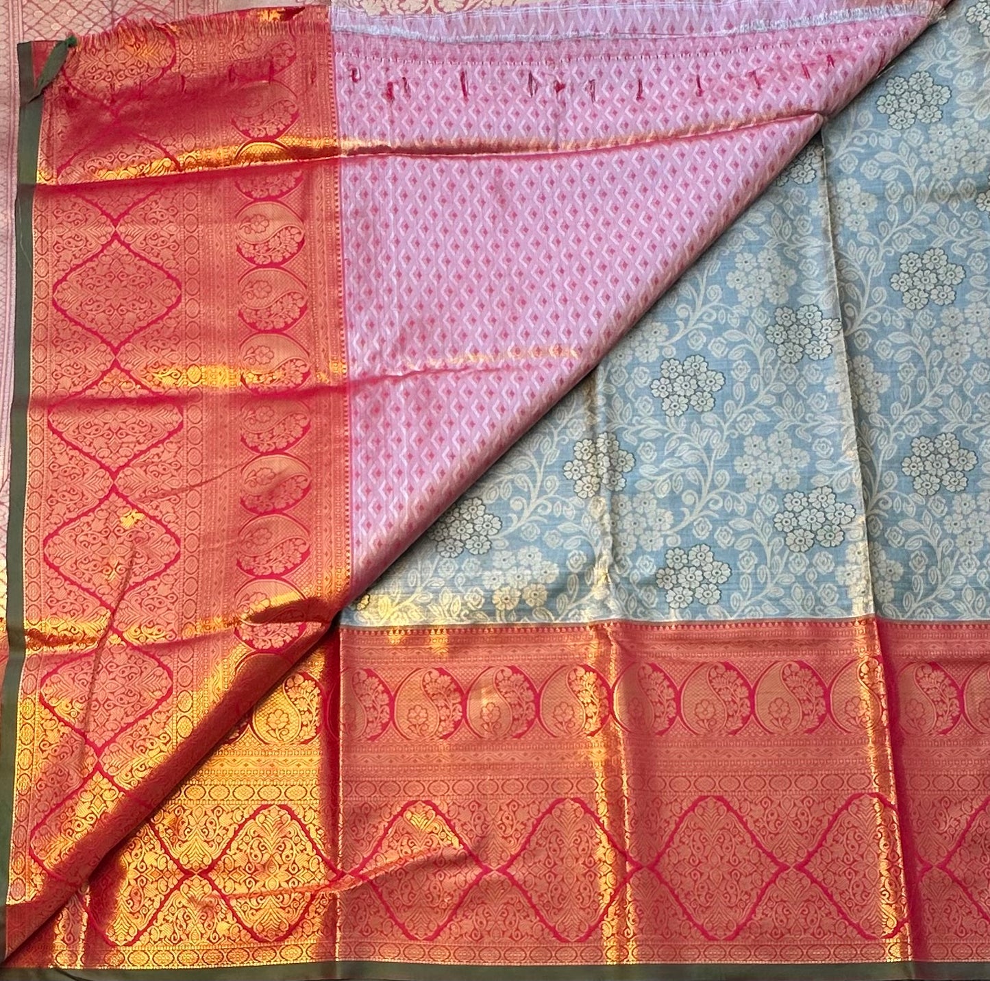 GREEN TISSUE KANJIVARAM SILK SAREE