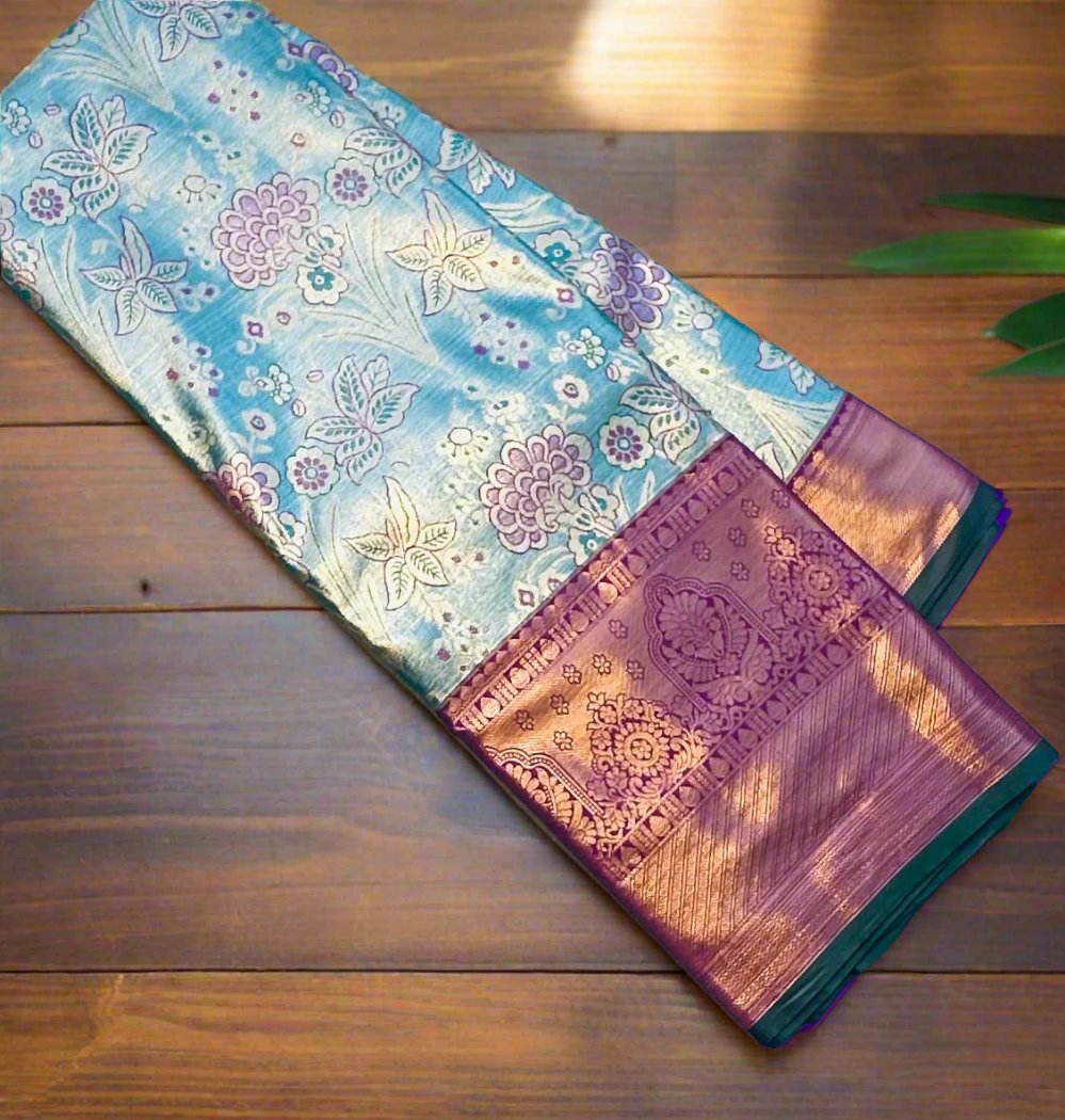 GREEN  TISSUE KANJIVARAM SILK SAREE