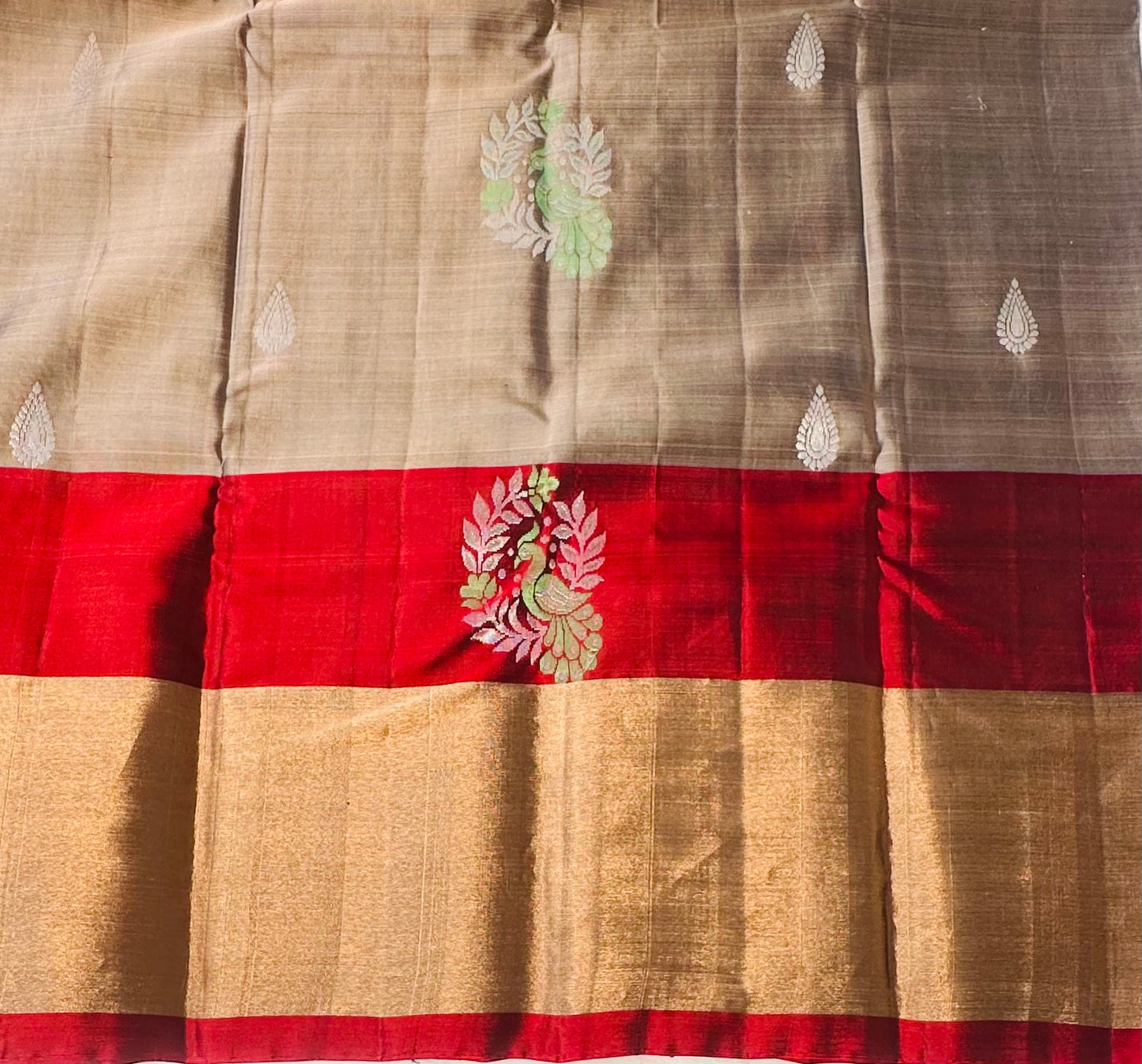 GREY  KANJIVARAM LGHT WEIHT