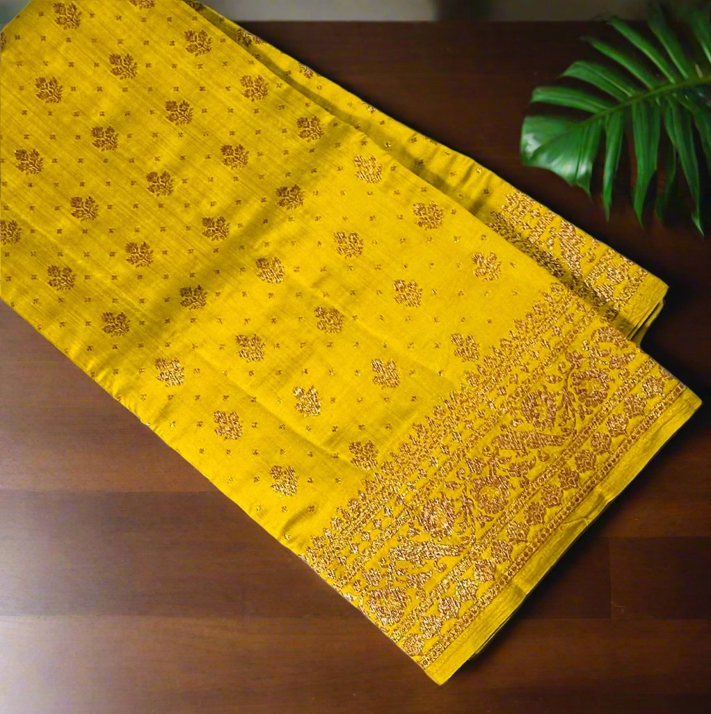 MEHENDI PURE CHINIYA SILK SAREE