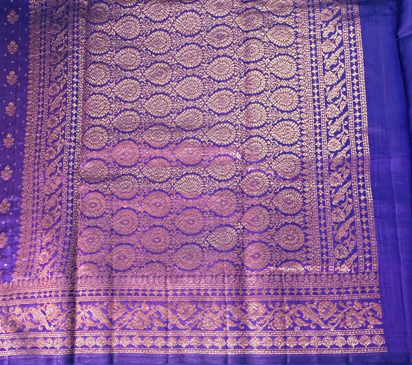 PURPLE PURE CHINIYA SILK SAREE