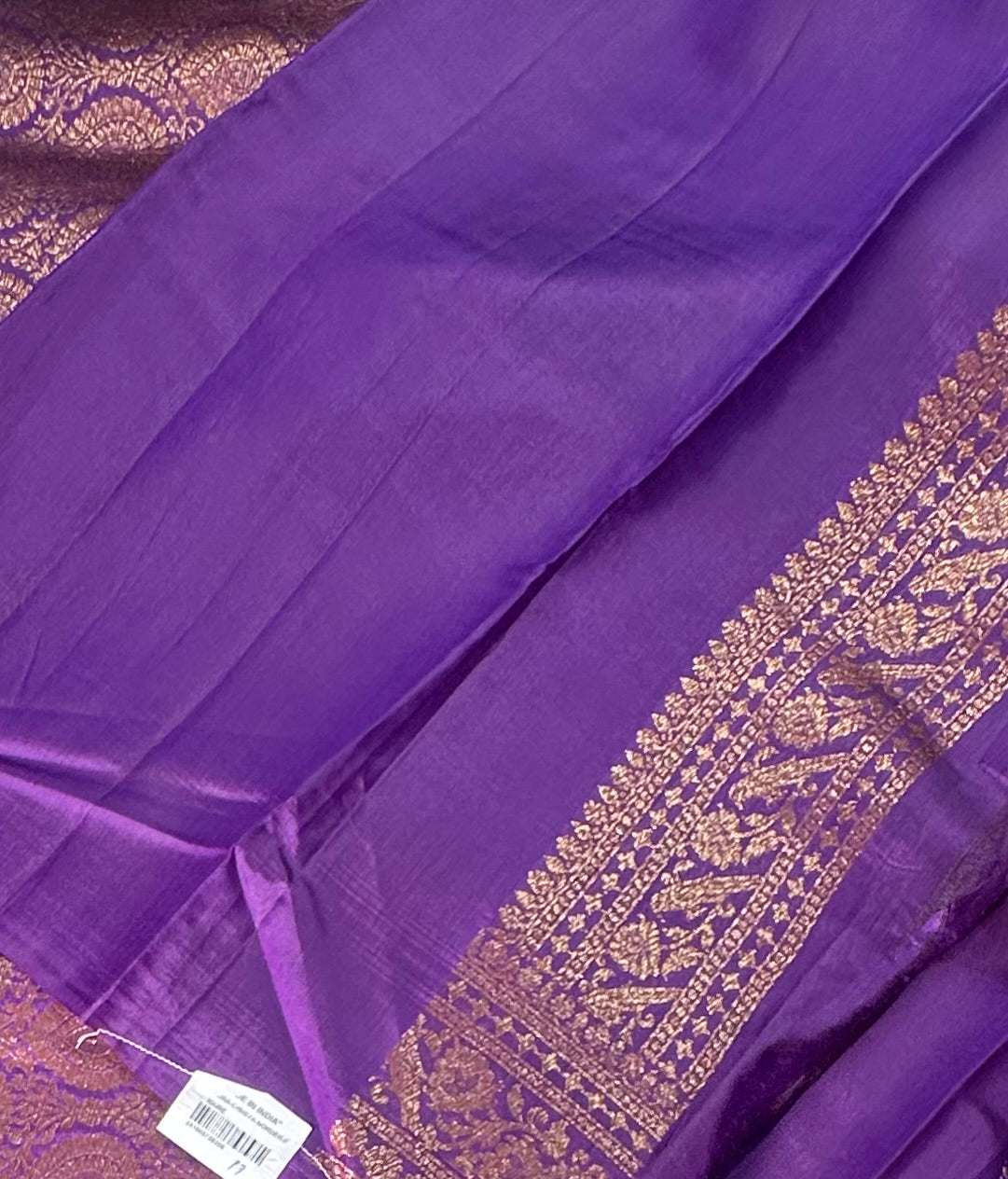 PURPLE PURE CHINIYA SILK SAREE