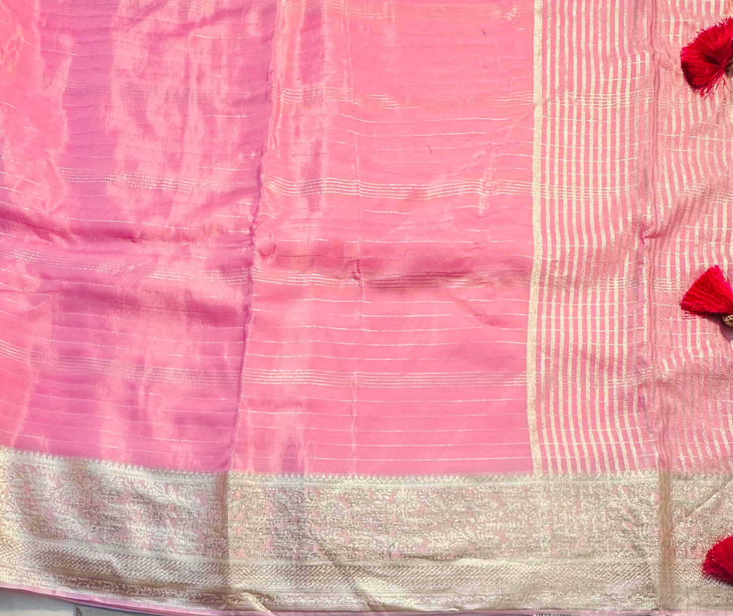 BABY PINK  DESIGNER WORK SAREE