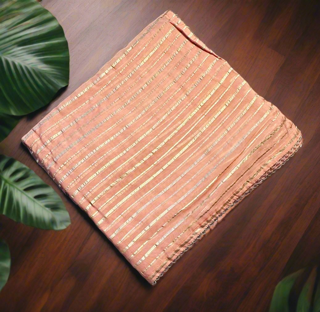 PASTEL PEACH DESIGNER WORK SAREE