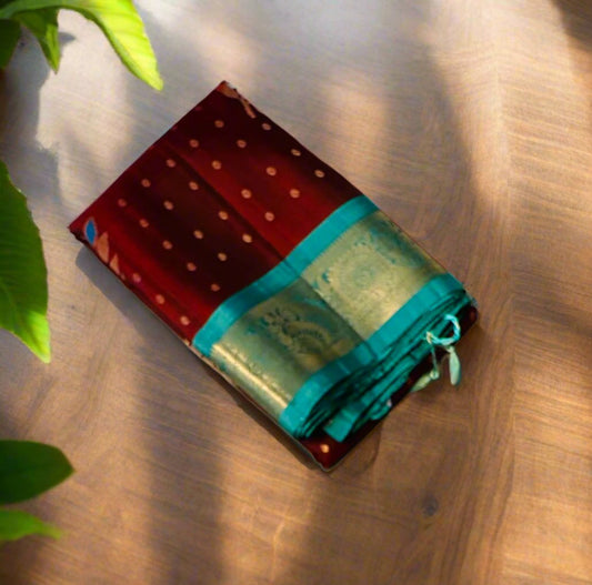 MAROON RED KANJIVARAM LIGHT WEIGHT