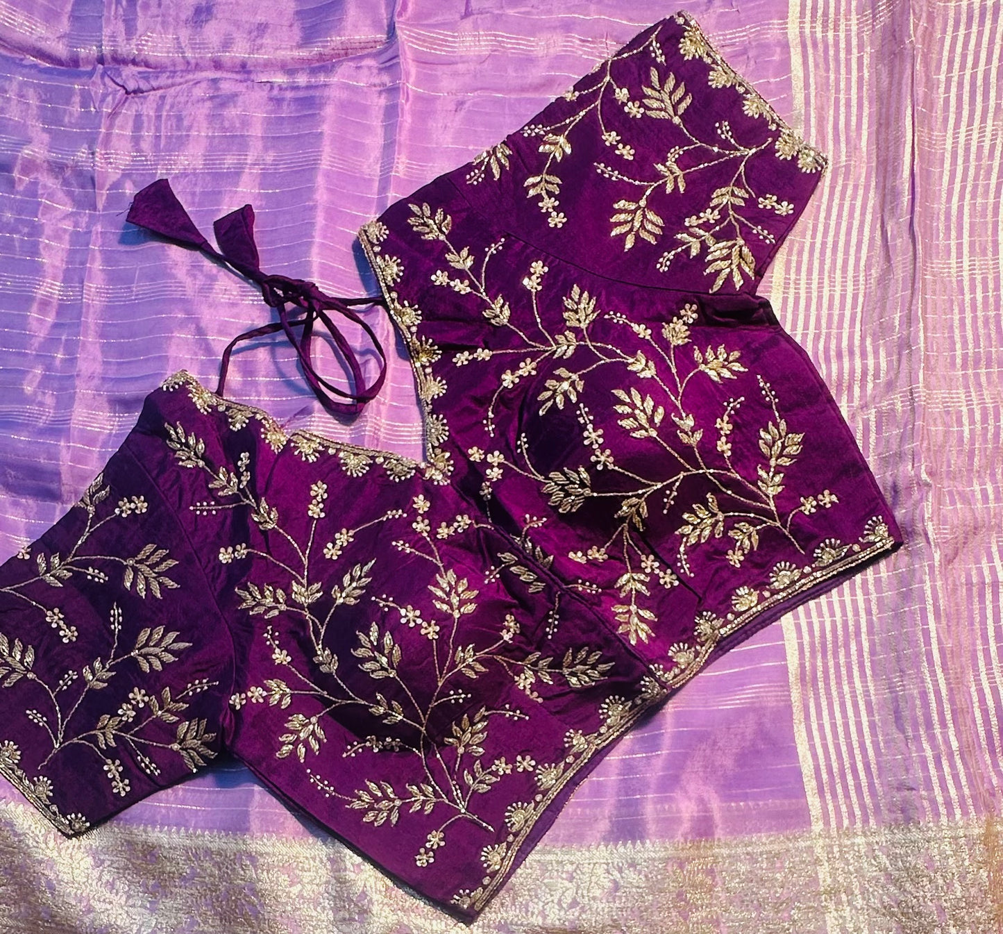 LAVENDER DESIGNER WORK SAREE