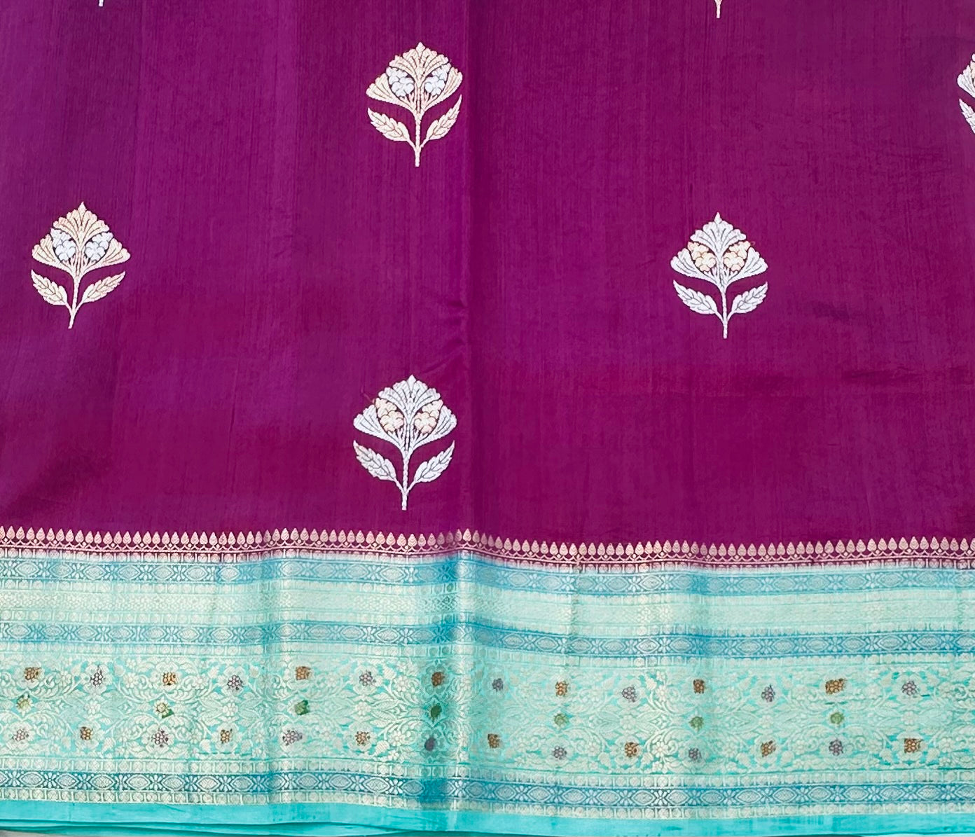 PURPLE ND SEA GREEN PURE RAW MANGO