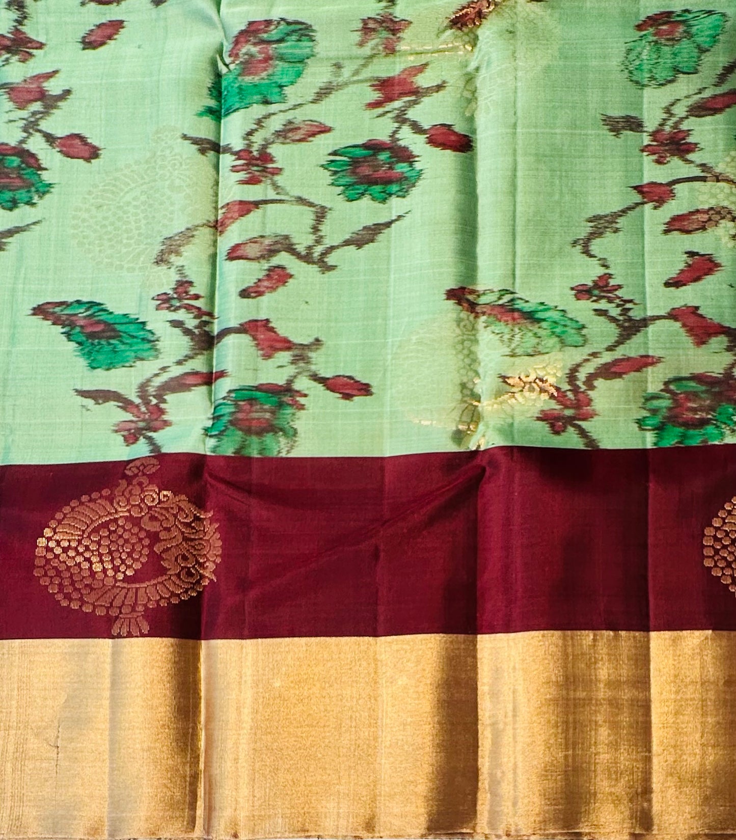 PASTEL GREEN KANJIVARAM LIGHT WEIGHT