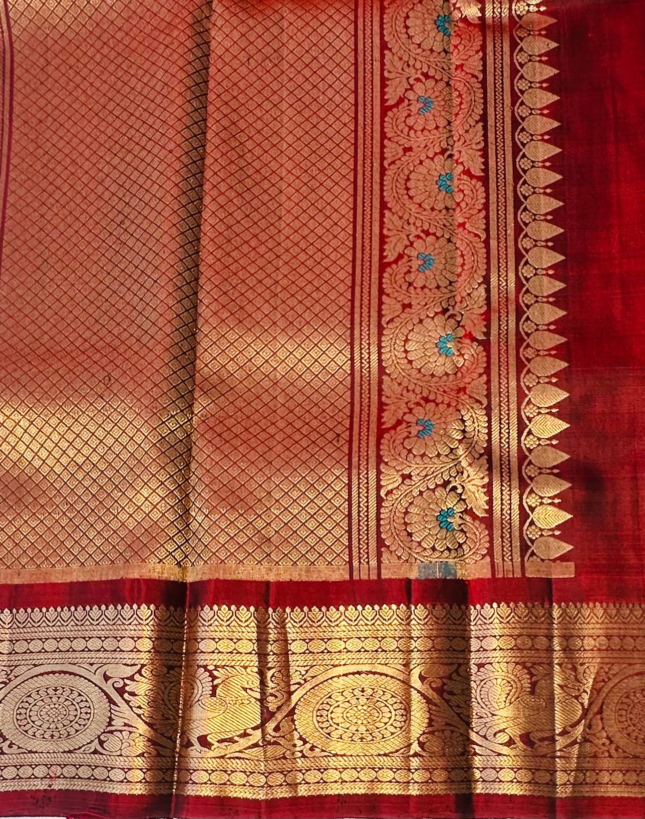 NAVY BLUE KANJIVARAM LIGHT WEIGHT