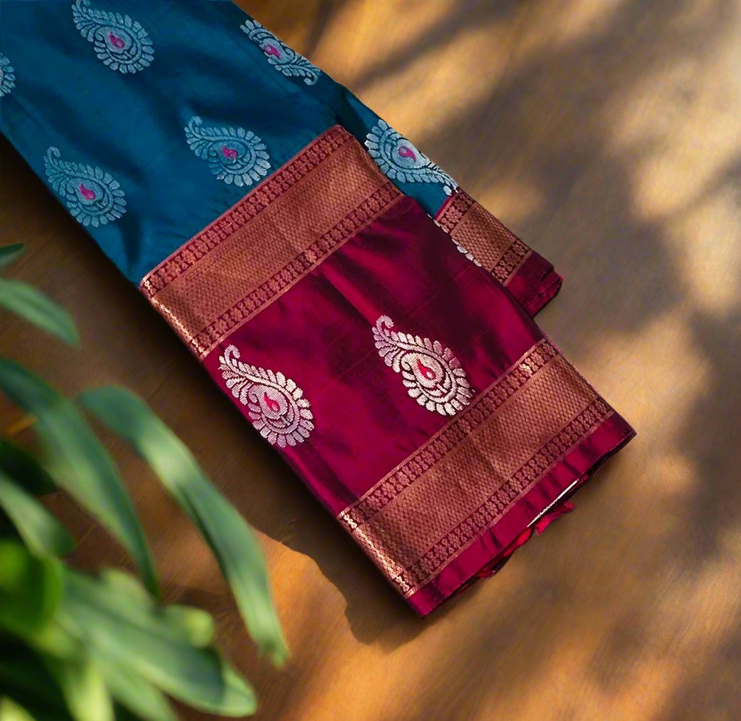 ROYAL BLUE KANJIVARAM LIGHT WEIGHT