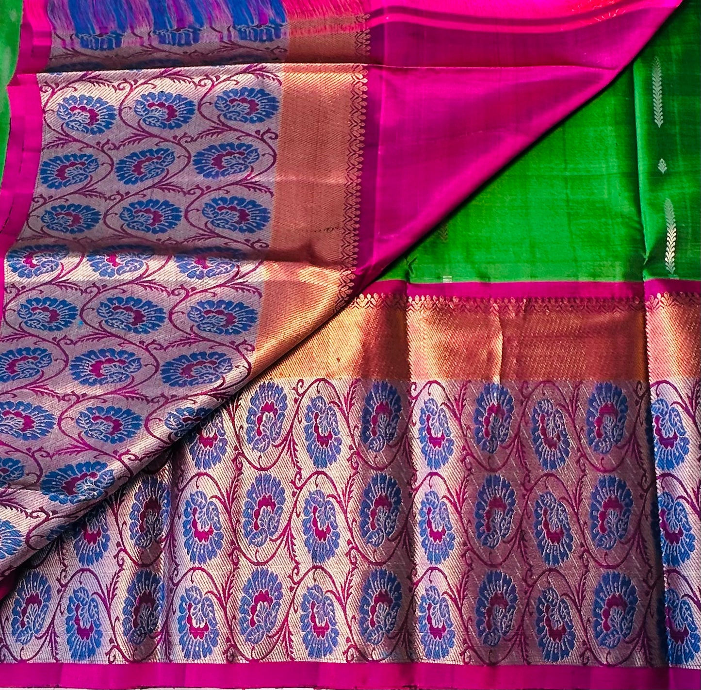 GREEN KANJIVARAM LIGHT WEIGHT