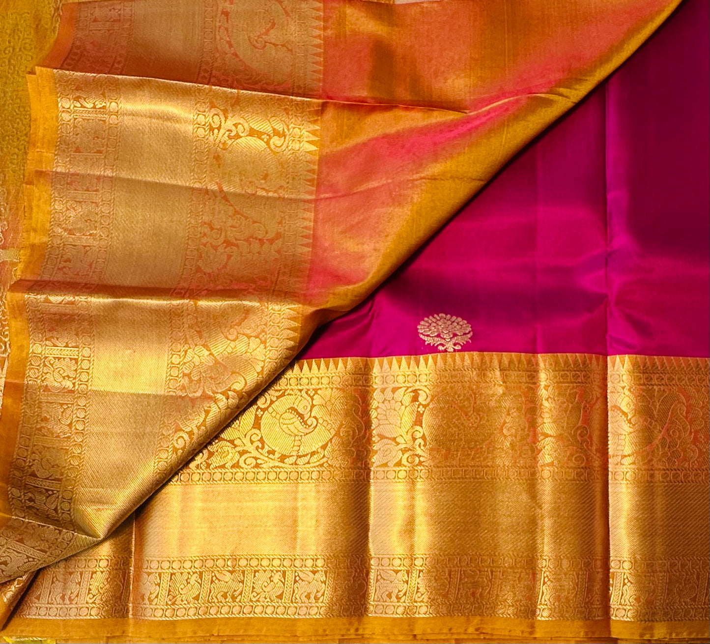DARK PINK KANJIVARAM LIGHT WEIGHT