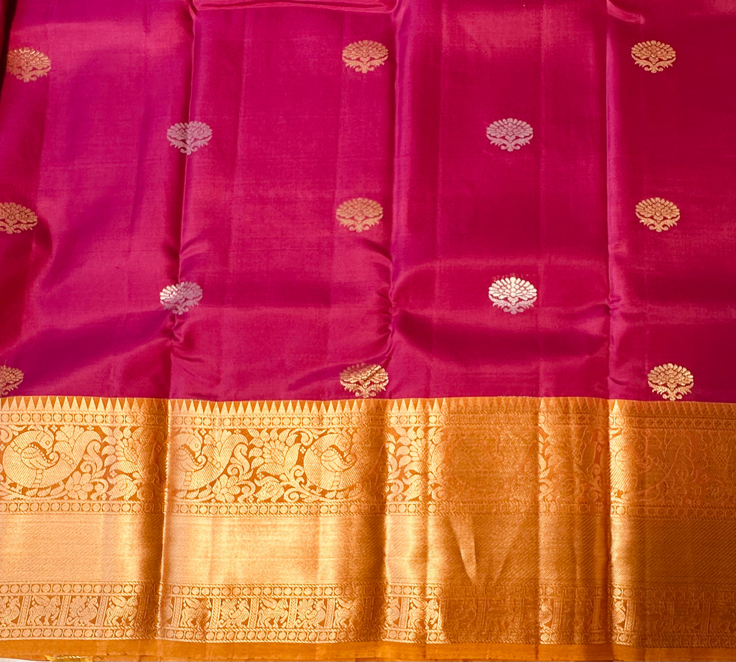 DARK PINK KANJIVARAM LIGHT WEIGHT