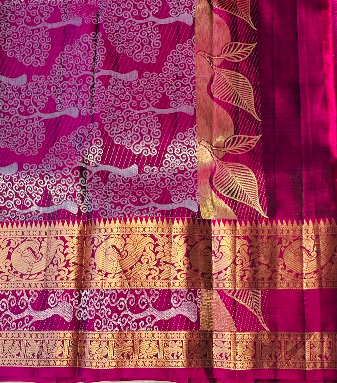 METALLIC BLUE KANJIVARAM LIGHT WEIGHT