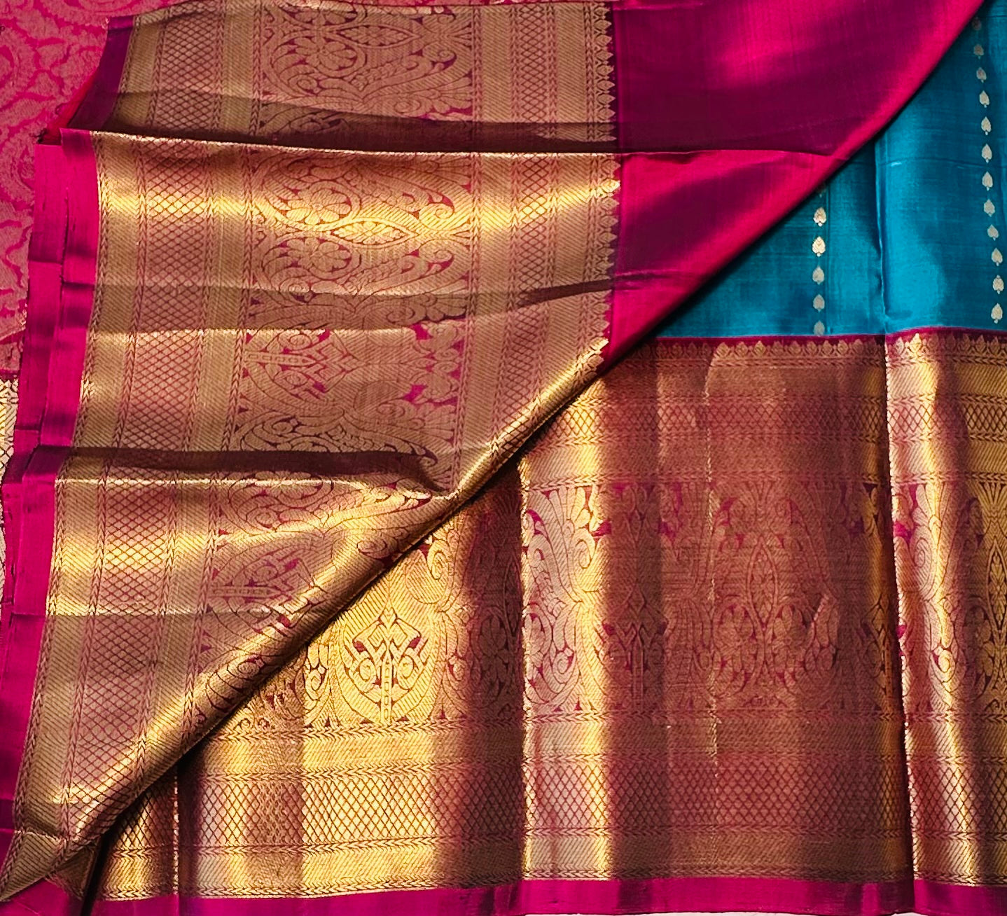 METALLIC BLUE KANJIVARAM LIGHT WEIGHT