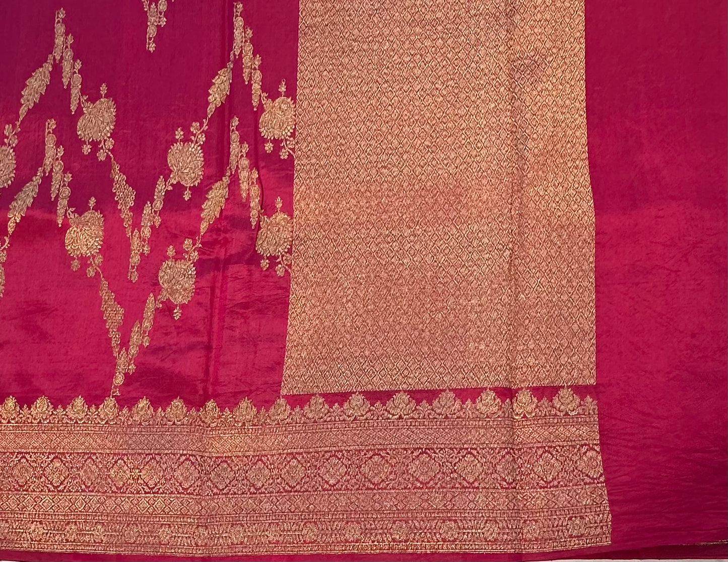 MAROON RED BANARASPURE RAW MANGO