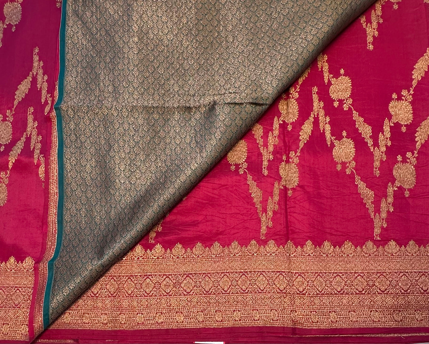 MAROON RED BANARASPURE RAW MANGO