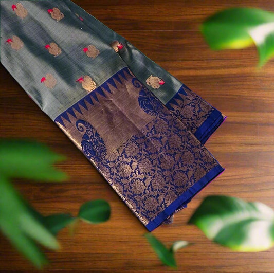 GREY KANJIVARAM LIGHT WEIGHT