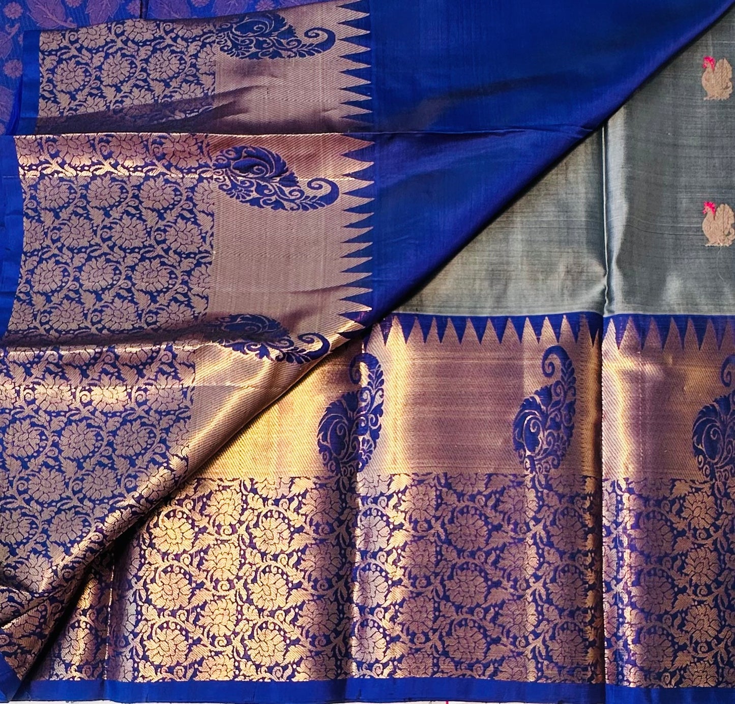 GREY KANJIVARAM LIGHT WEIGHT