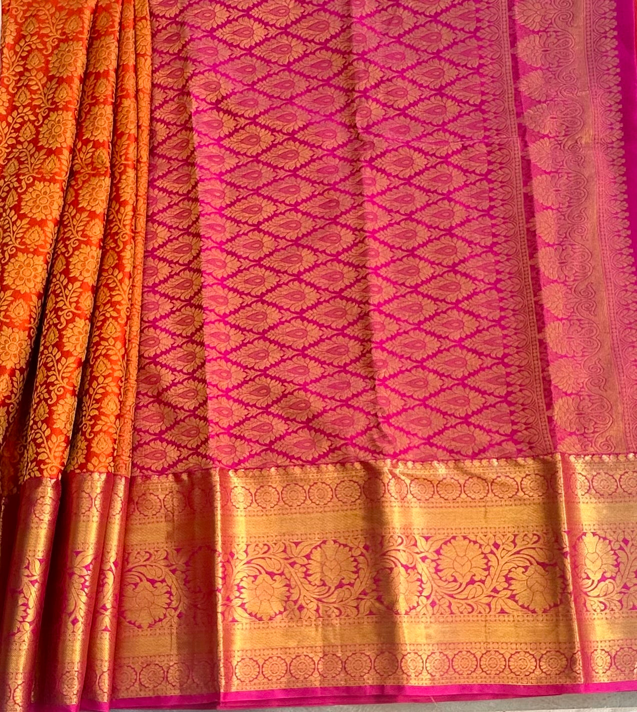 ORANGE KANJIVARAM PURE SILK PREMIUM
