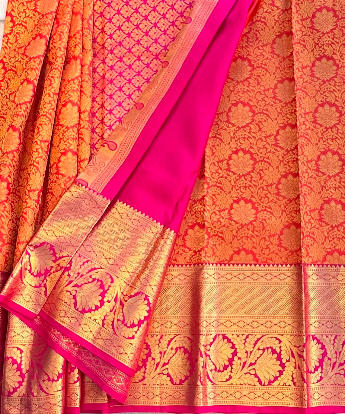 ORANGE KANJIVARAM PURE SILK PREMIUM