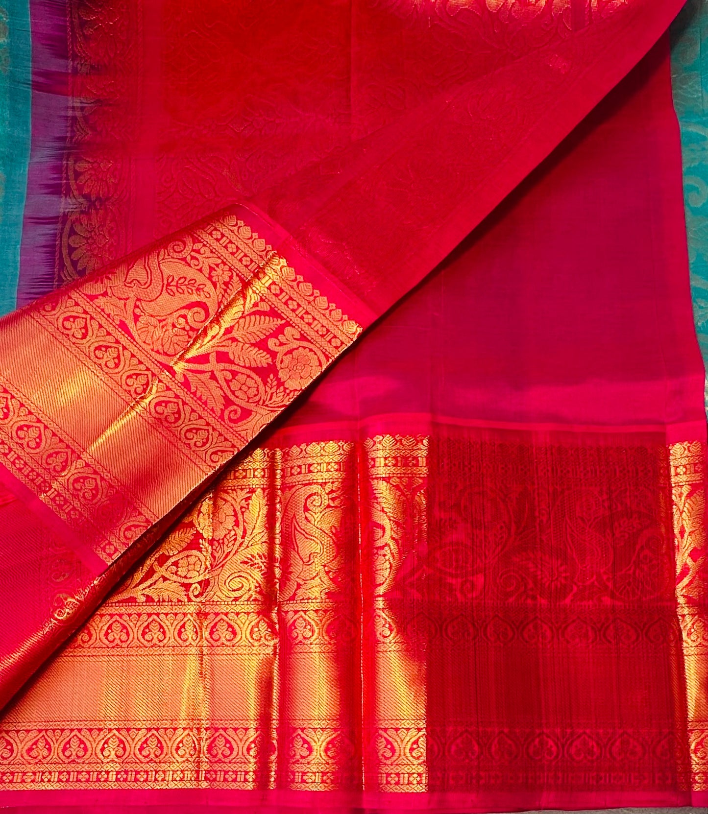 SEA BLUE PURE SILK COTTON