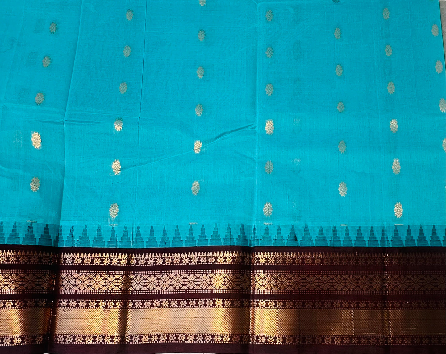 SKY BLUE PURE SILK COTTON