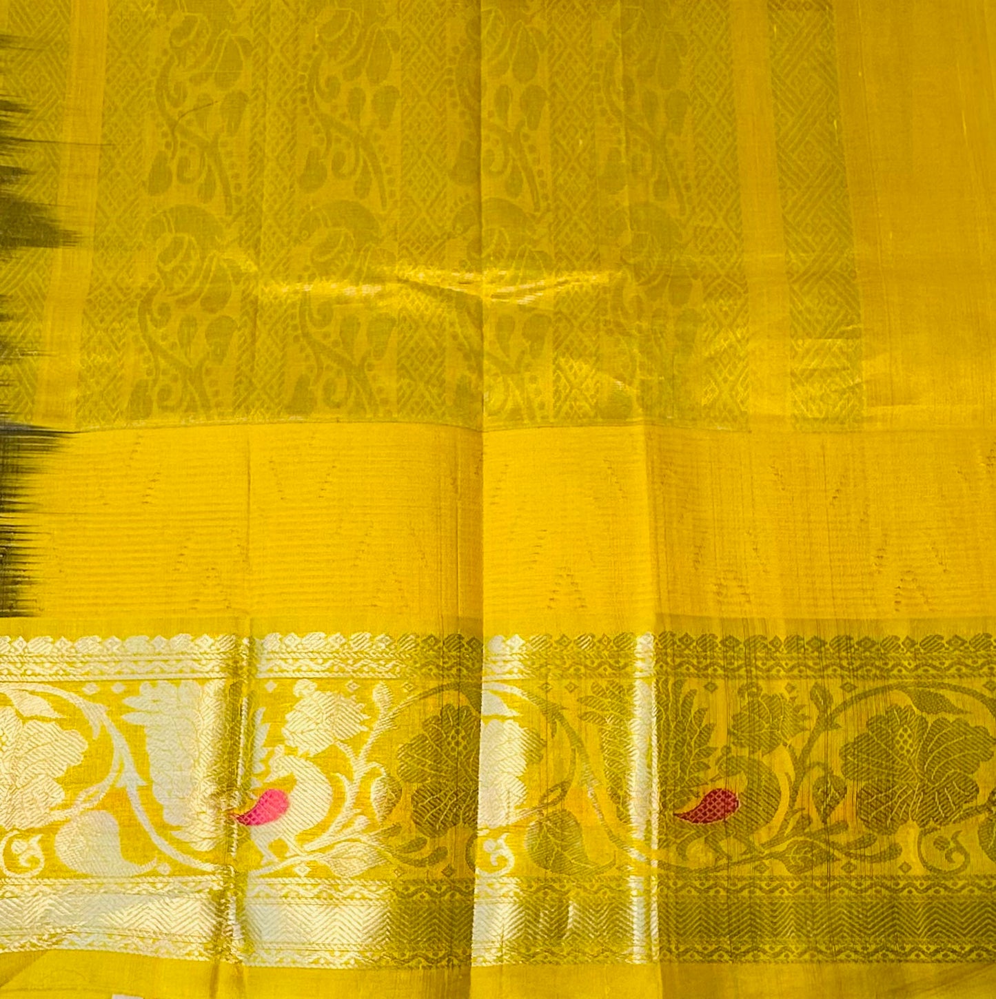 NAVY BLUE PURE SILK COTTON