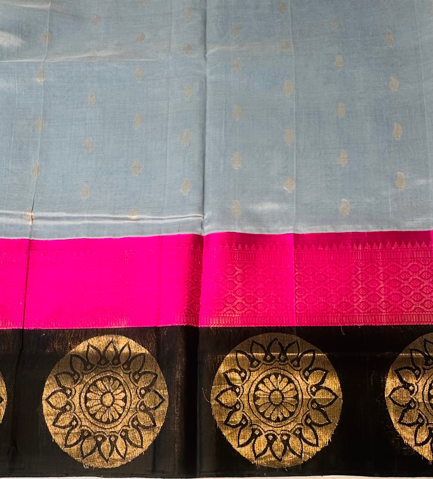 GREY PURE SILK COTTON