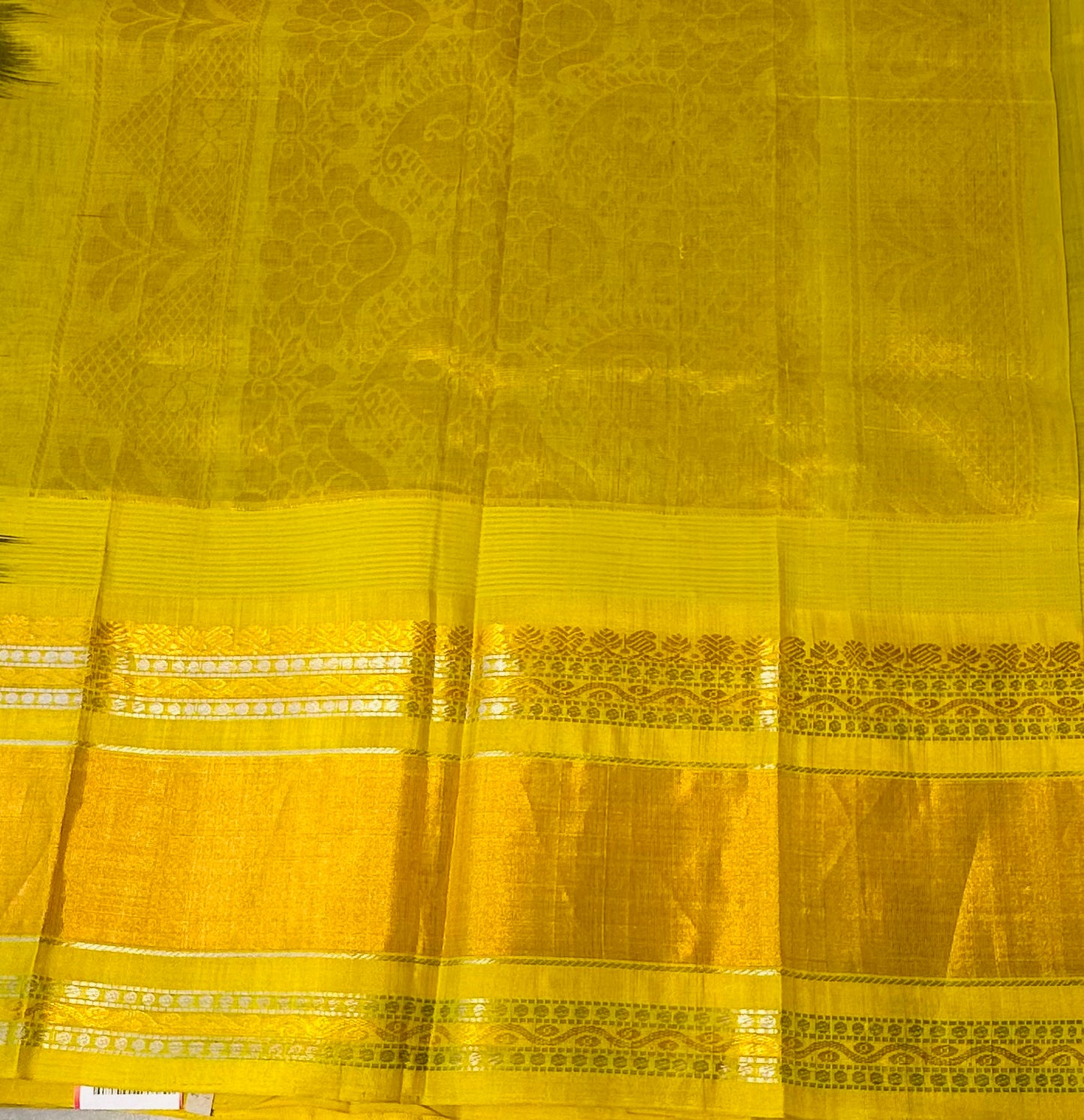 BOTTLE GREEN PURE SILK COTTON