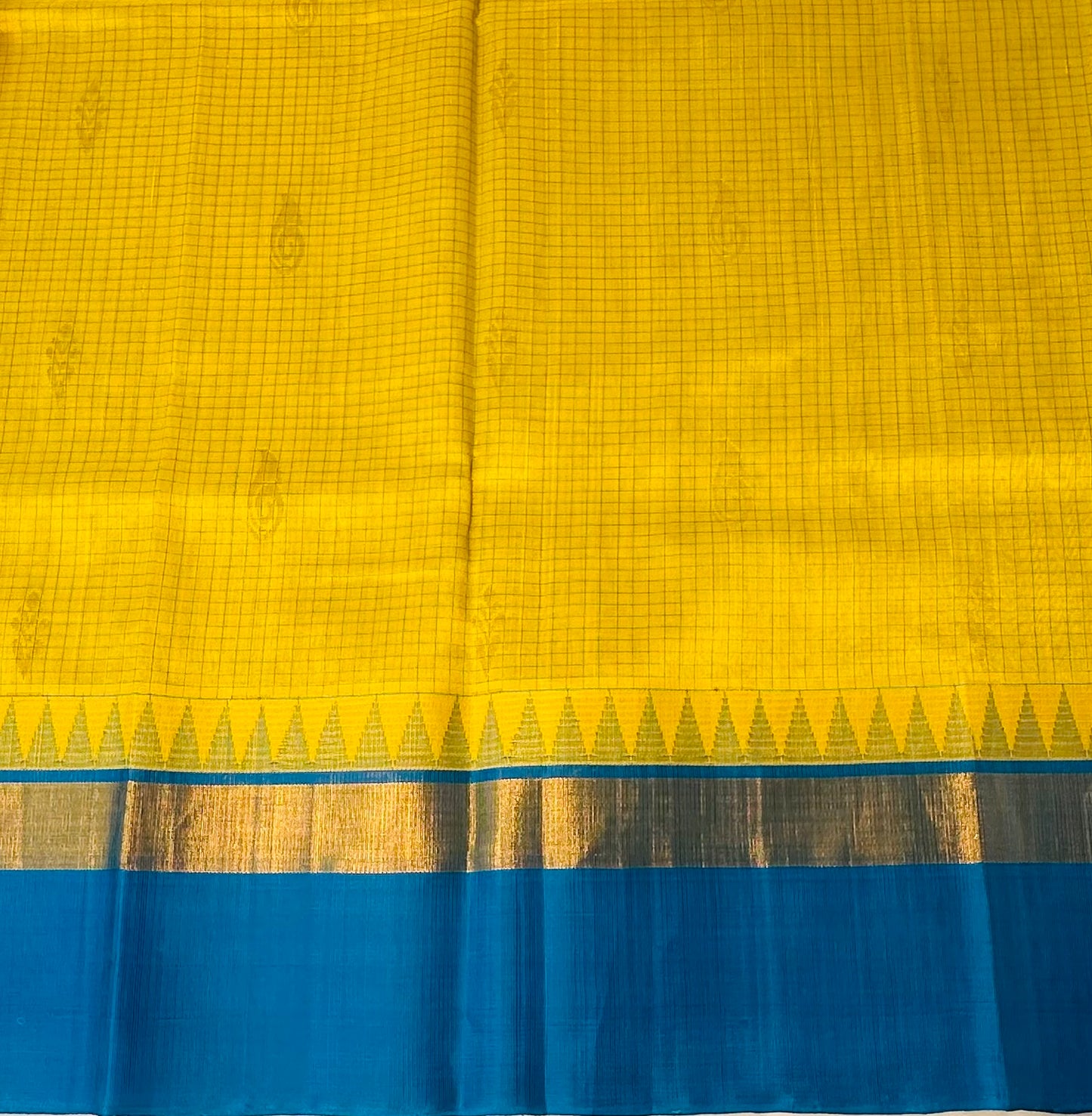 YELLOW PURE  SILK COTTON