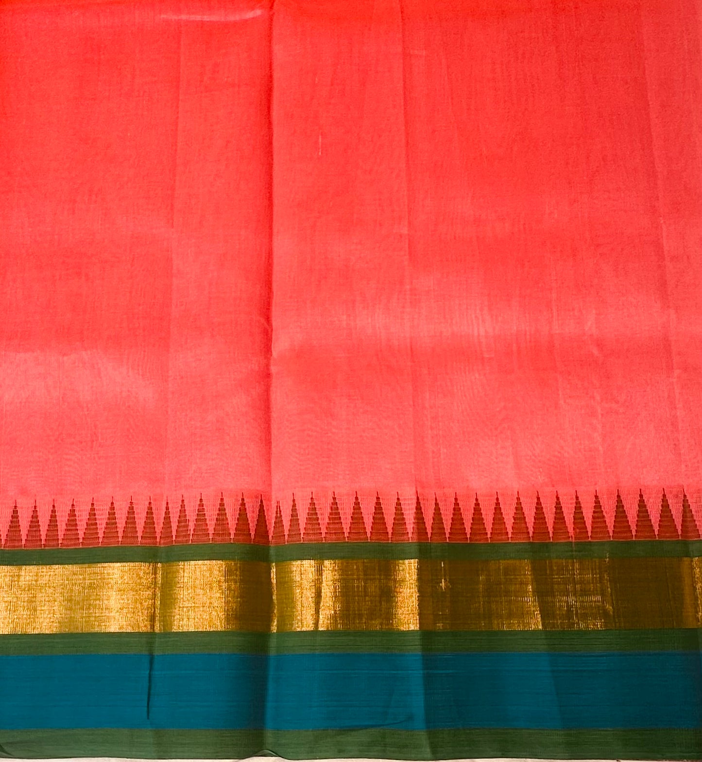 PEACH PINK PURE SILK COTTON