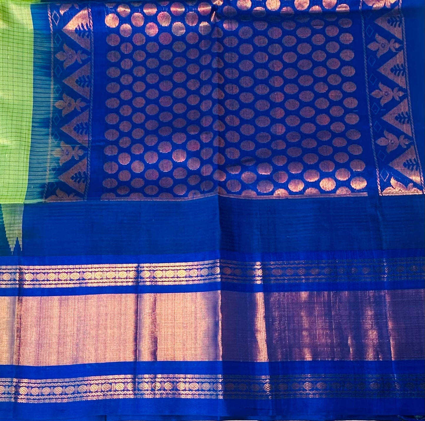 PISTA GREEN PURE SILK COTTON