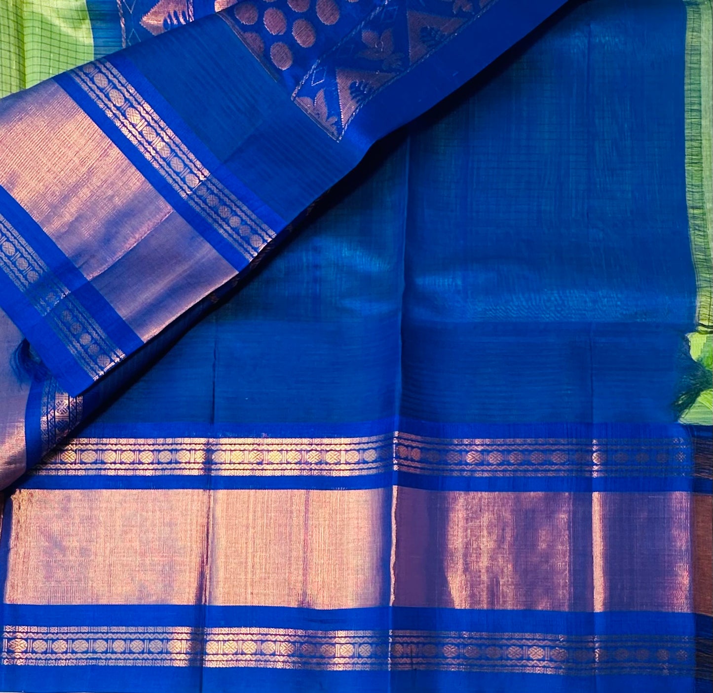 PISTA GREEN PURE SILK COTTON
