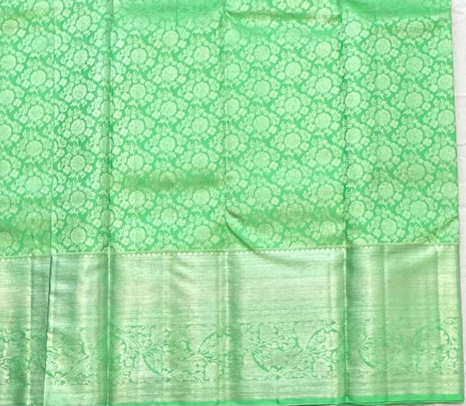 PASTEL GREEN KANJIVARAM PURE SILK PREMIUM