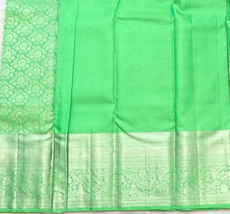 PASTEL GREEN KANJIVARAM PURE SILK PREMIUM