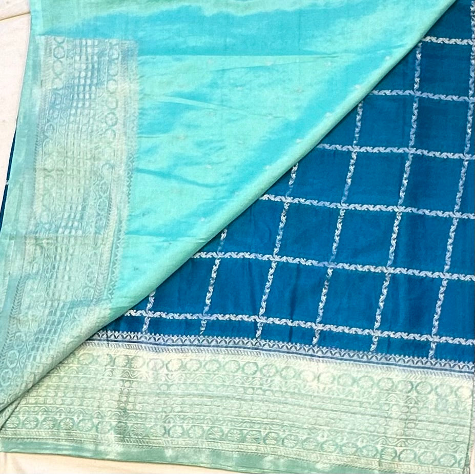 ROYAL BLUE BANARAS CRAPE