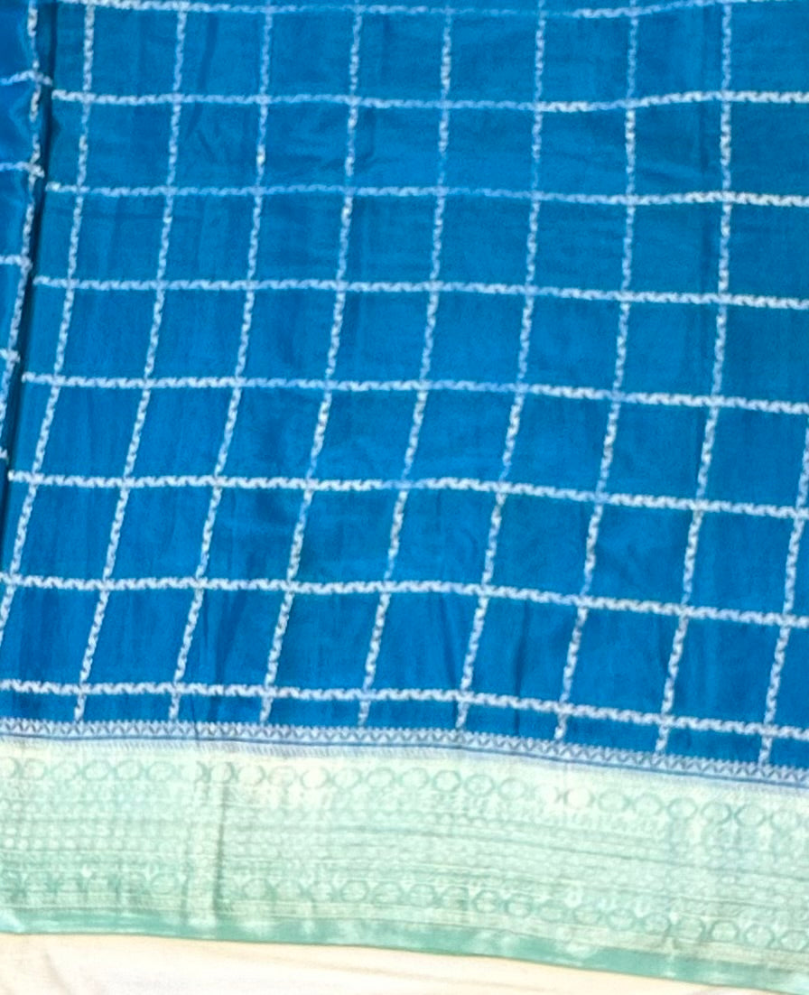 ROYAL BLUE BANARAS CRAPE