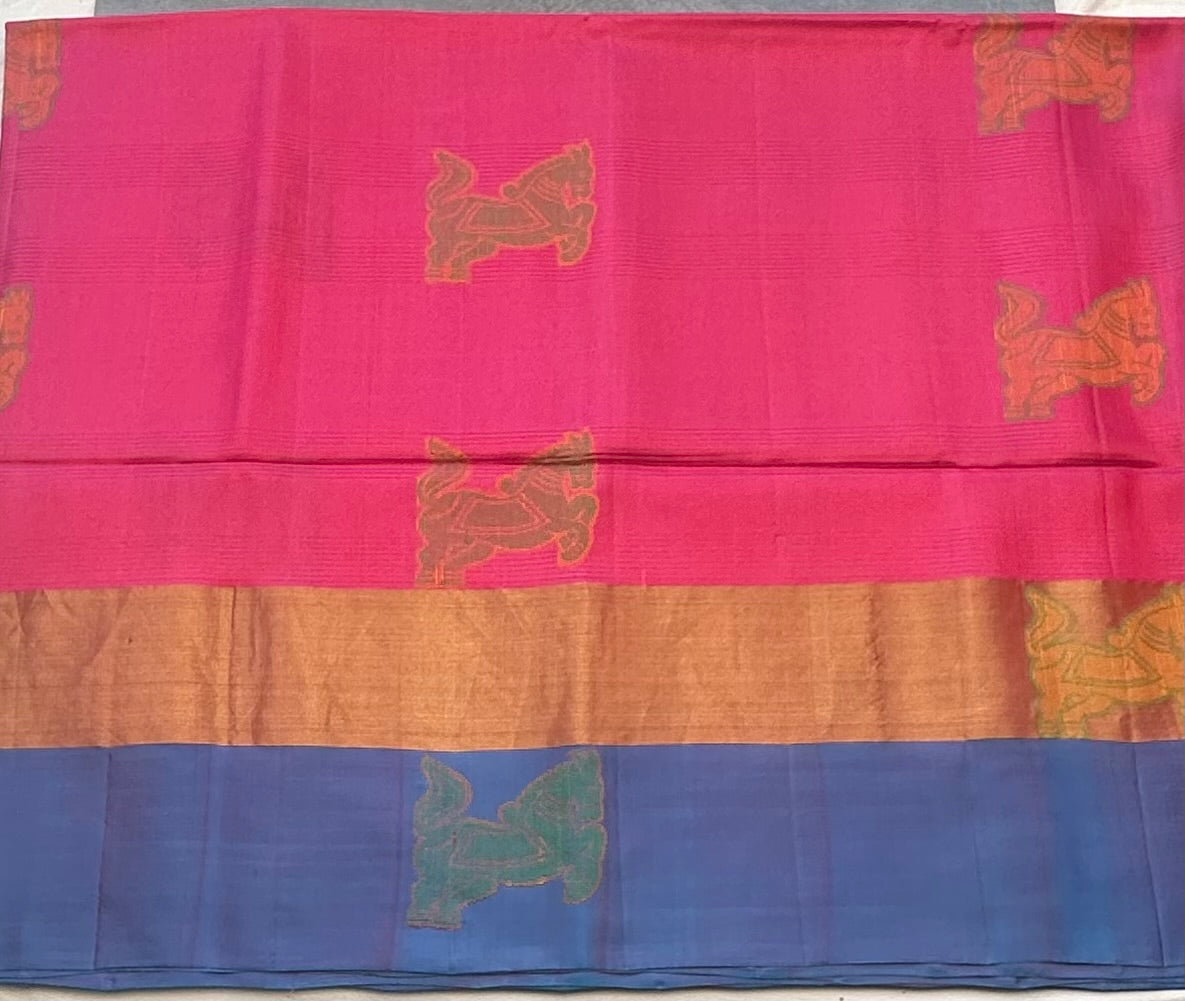 ONION PINK KANJIVARAM SOFT SILKS