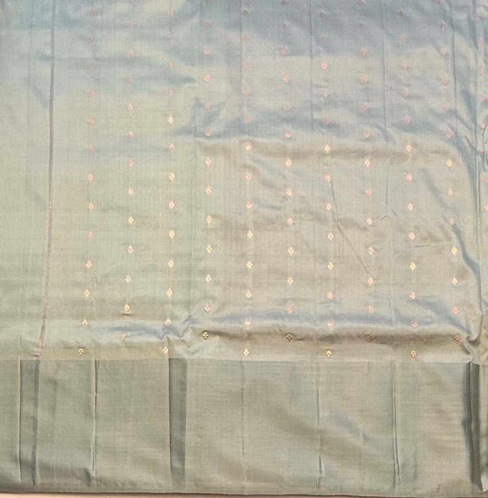 LIGHT PINK ND GREY BANARAS PURE KATAAN