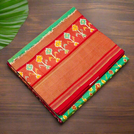 SEA GREEN POCHAMPALLY SILK