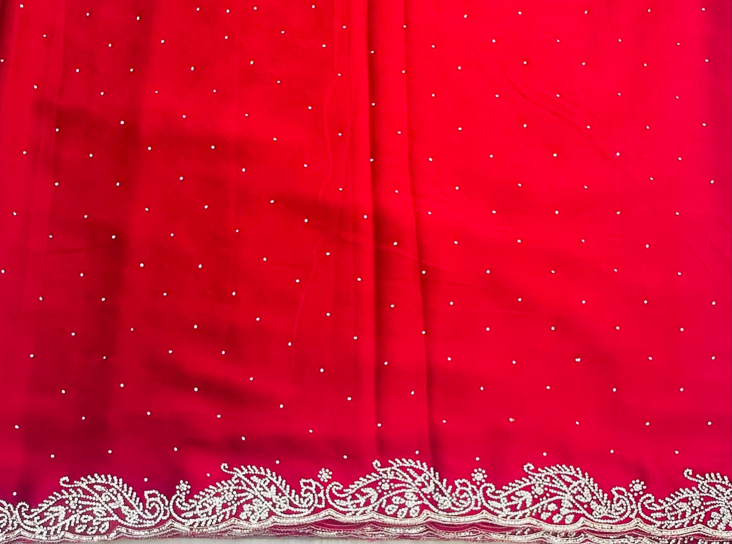 MAROON RED DESIGNER WORK SAREE PREMIUM