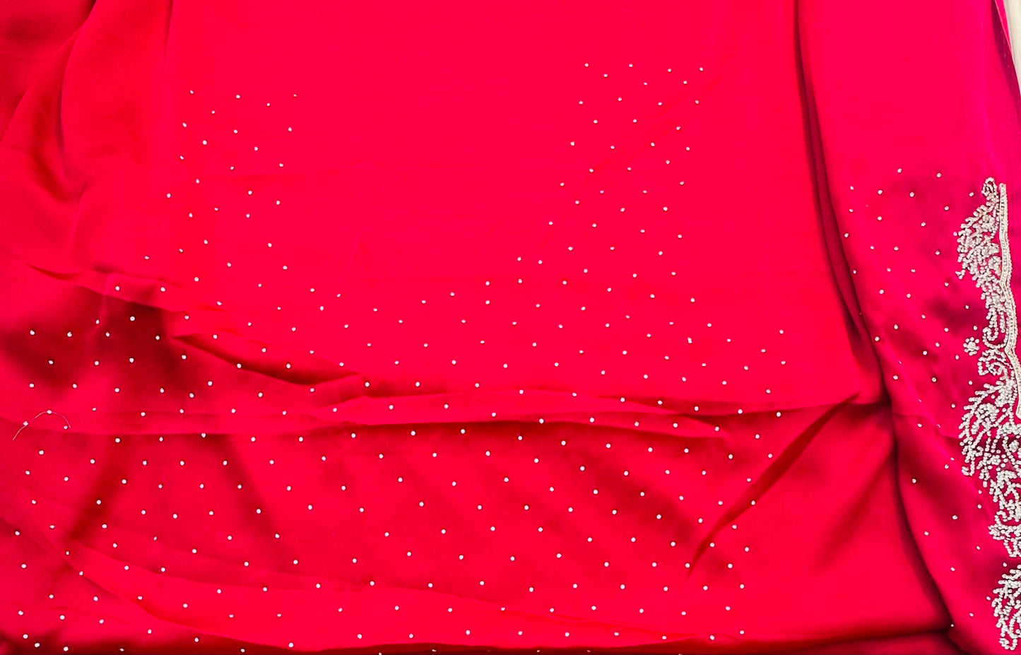 MAROON RED DESIGNER WORK SAREE PREMIUM