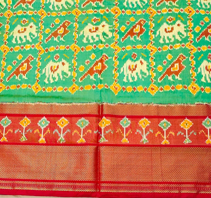 SEA GREEN POCHAMPALLY SILK