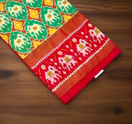 GREEEN POCHAMPALLY SILK