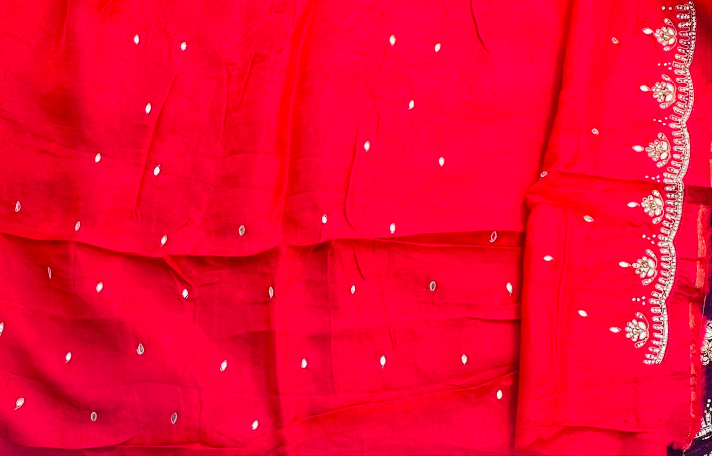 DARK PINK WORK SAREE PREMIUM