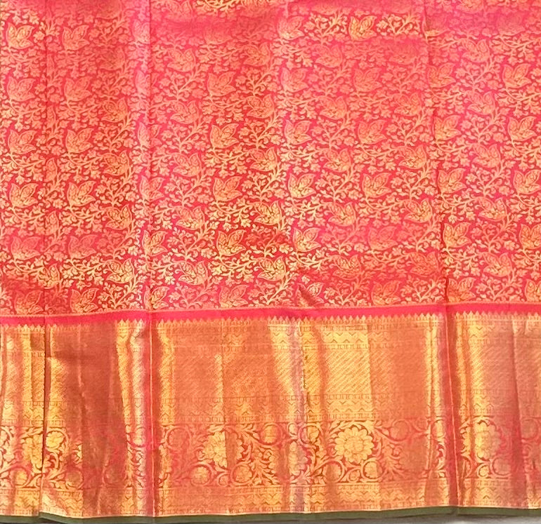 PEACH WITH GOLD BORDER