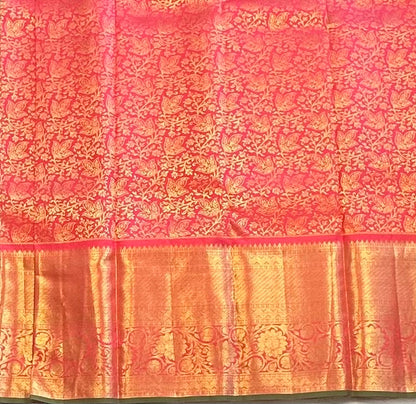 PEACH WITH GOLD BORDER